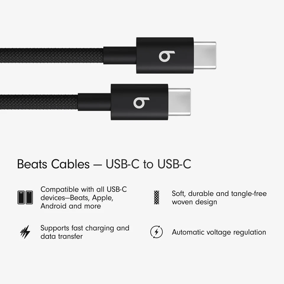 USB-C to USB-C Woven Cable (1.5m / 5ft) – Bolt Black - Image 2 of 4