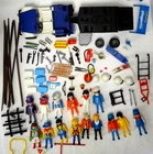 huge lot of vintage Playmobil Racing Team/Rescue Team Huge Lot excelelnt