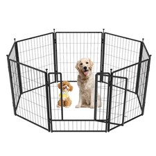 Dog Playpen 36 inch 8 Panels for Indoor  Outdoor Use   Heavy-Duty Metal Pet ...