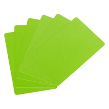 15 Mil Graphic Quality Green Blank PVC Card for ID Badge Printer, 10pcs