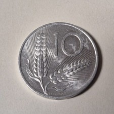 10 LIRE 1968 R ITALY Coin italian vintage coin
