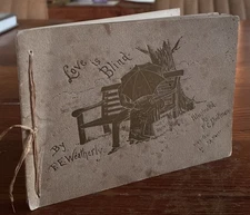 Love is Blind- F. E. Weatherly illustrated Chromolithograph c. 1895 Antique RARE