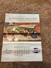 Vintage Pepsi Wall Art Calendar 1945 Pepsi-cola Competition For American Artist