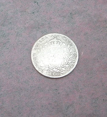 British Guiana & West Indies Queen Victoria. 1900 Silver (.925) Fourpence . - Image 1 of 2