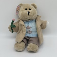 2006 STARBUCKS COFFEE BEARISTA BEAR PLUSH BOY PINK ROSE 45TH EDITION VALENTINE