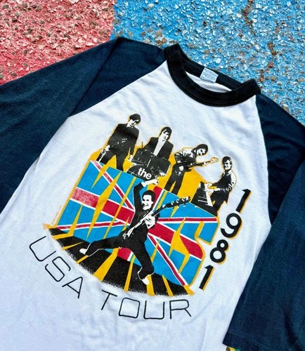 The Kinks Give People What they Want USA Tour Graph 1980s vintage concert t-shirt, vintage, size XS, single stitch, B+ condition