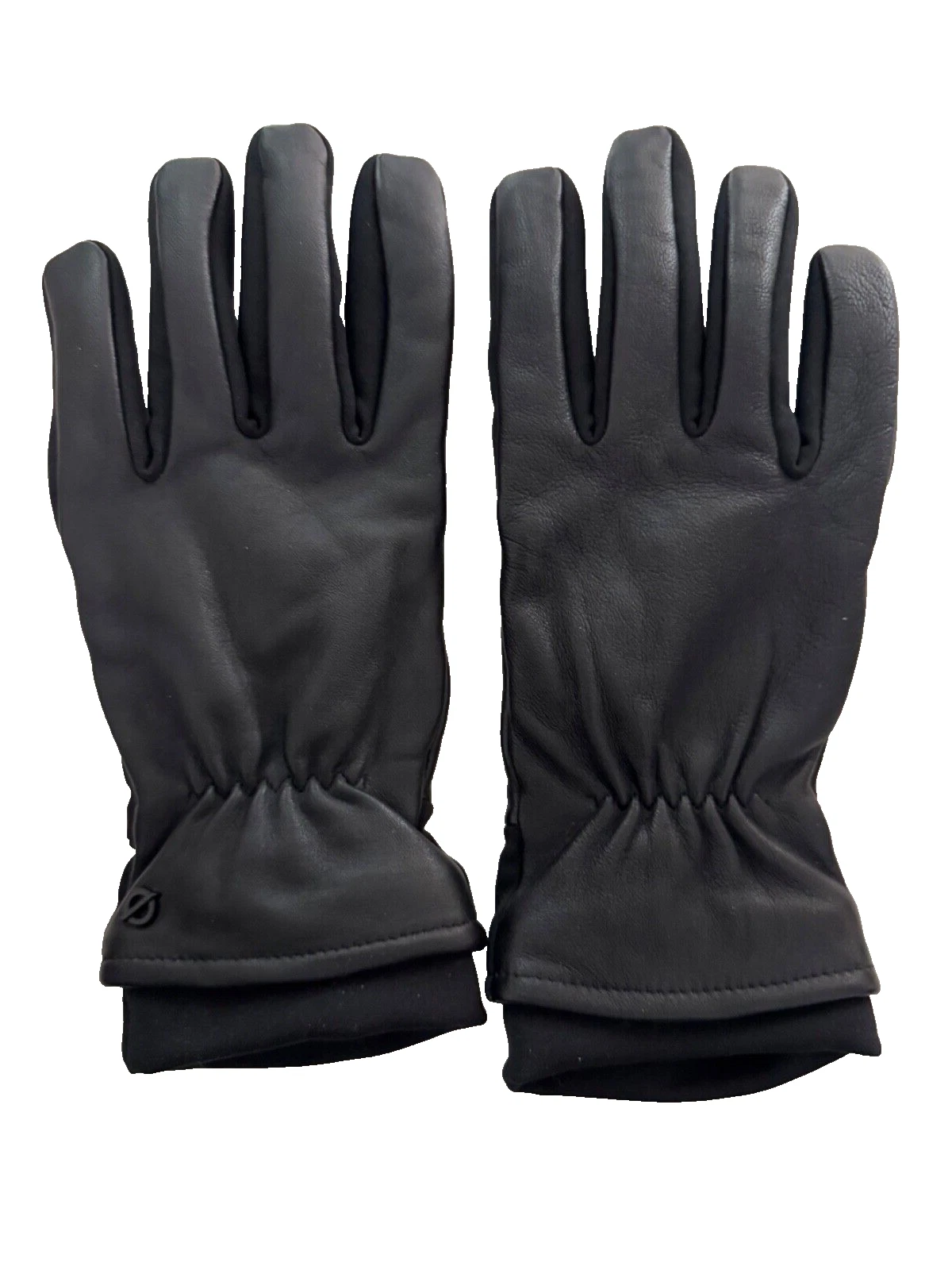 Driving Men's Winter Genuine Black Gloves Soft Luxury Lined Leather Zipper L/XL