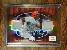 GARRET ANDERSON  2007 UPPER DECK ESSENTIAL ELEMENTS DUAL GAME JERSEY EE-GA