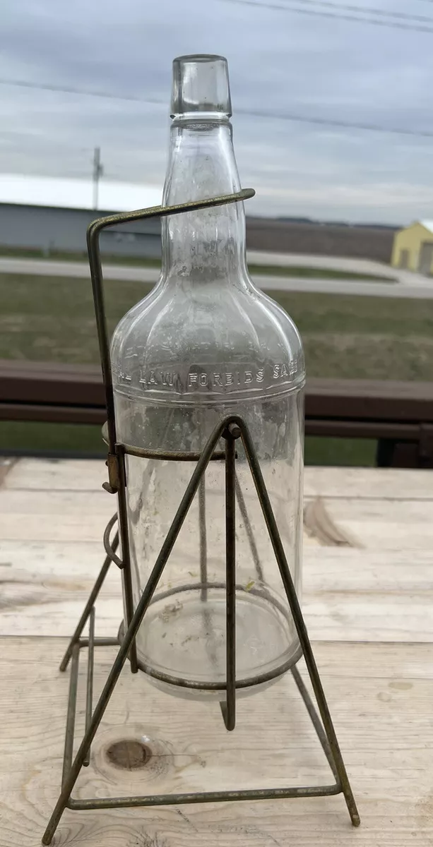 Vintage Whiskey Bottle Metal Holders Shot Pour Bottle A