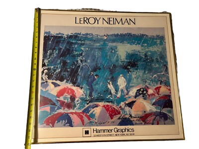 LEROY NEIMAN SIGNED “IN THE RAIN WITH ARNOLD PALMER AT THE AUGUSTA