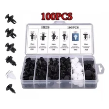 100pcs Car Clip Car Fastener Car Bumper Clips Rivet Door Panel Retainer Trim Kit