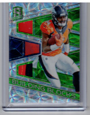 2018 Panini Spectra Building Blocks Neon Green Courtland Sutton Jersey /25 RC