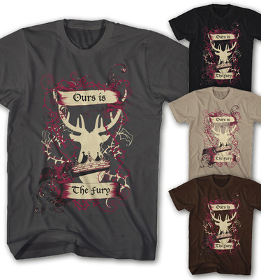  Mens T-shirt Baratheon Game of Thrones Ours is the Fury Series Movie TV OF1112 
