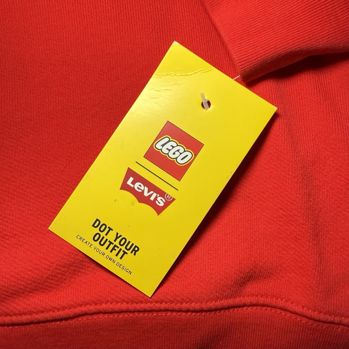 Levi's x Lego Collab Red Yellow Lego Logo Crewneck Sweatshirt