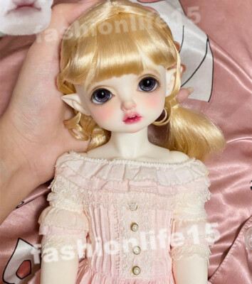 1/4 BJD SD Girl Fairy Elf Ears Resin Bare Doll +Free Eyes + Face Makeup