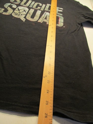 SUICIDE SQUAD T-Shirt Tee Small Black Big Logo DC Comics 34" Chest 26" Long - Picture 7 of 9
