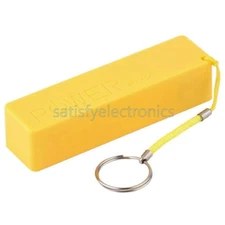 Yellow USB Power Bank Charger Pack Box Battery Case For DIY Portable NEW
