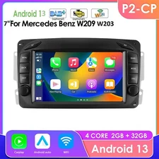 Android 13 Car GPS Radio WiFi 7"For MERCEDES BENZ C-W203 CLK-W209 CarPlay Stereo