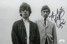 Charlie Watts Signed Autograph 8x12 Photo The Rolling Stones w/ Mick Jagger JSA