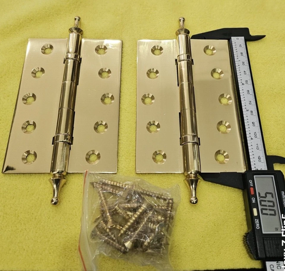 5"x3.5" con punta decorativa latón macizo pulido (Pack de 2) Foto 4 de 4