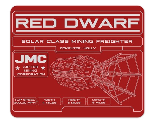 Red Dwarf Schematic 1/8" Thick Mouse Pad - 第 1/2 張圖片