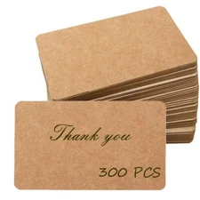 300 Pcs Blank Kraft Paper Cards Business Message Cards Note Paper Flash Cards