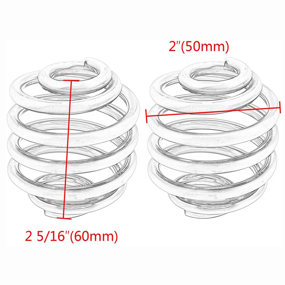 Motorcycle 2" Barrel Coiled Solo Seat Springs for Harley Chopper Bobber Softail - Image 3 of 3
