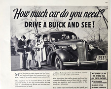 Buick Special Sedan Vintage 1937 Car Ad GM Magazine Print Automobile
