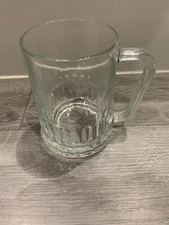 VINTAGE B505 Tudor Dema England Heavy Base 3/4 Pint Glass Mug Beer Tankard