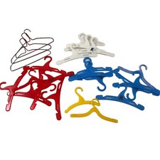 Lot of Vintage Doll Clothes Hangers Plastic Wire Barbie