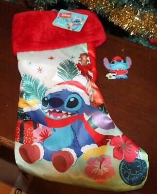 Disney Lilo and Stitch Christmas Stocking and Stitch with Radio 3D Magnet -  New!