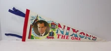 1969 Richard Nixon NIXON'S THE ONE Inauguration Pennant Flag 18" 102424WT-L