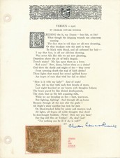 Charles Edward Russell, Journalist & Activist, Signs a Poem About World War One