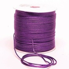100 feet 2mm SATIN CORD PURPLE RatTail Size for Crafts, Macrame Kumihimo Braids