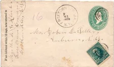 New York Freetown Corners 1892 target  1825-1909  10c Webster Small Banknote on