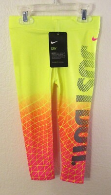 NWT Nike Toddler Girls Dri-Fit Leggings 4T Volt MSRP$30
