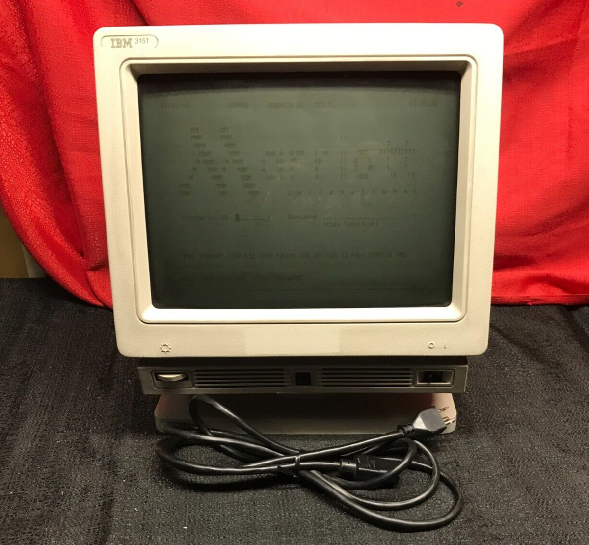 インテル　90s' IBM 3151 Terminal CRT Display IBM 09F3484 IBM Type 3151-31/36 (Has