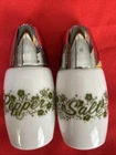 Gemco Green Crazy Daisy Salt and Pepper Shakers Pyrex Corelle MCM Vintage