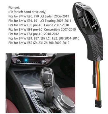 LHD automatic LED gear shift knob retrofit BMW E90 e91 e93 e81 e82 e84 e87carbon