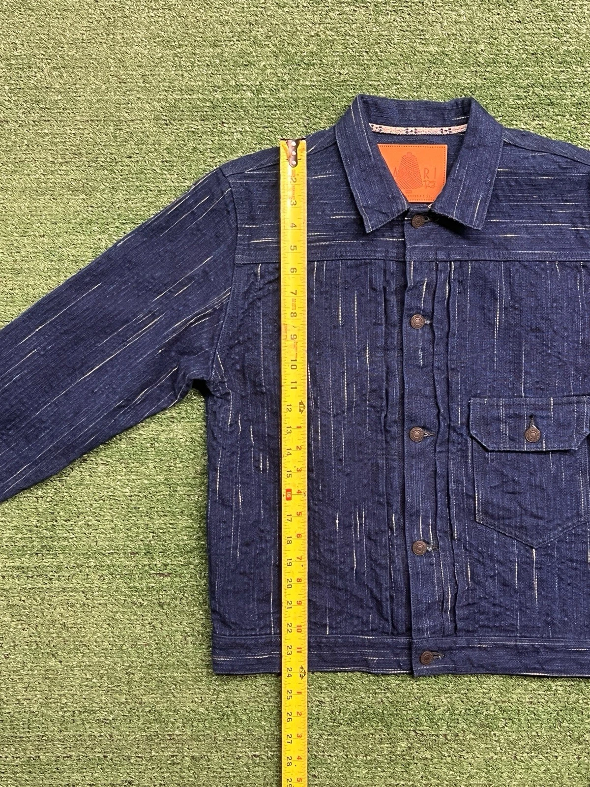 Studio D'Artisan Size 40 Kasuri Denim Indigo Hand Dyed Type 1 Jacket D4508 image 9