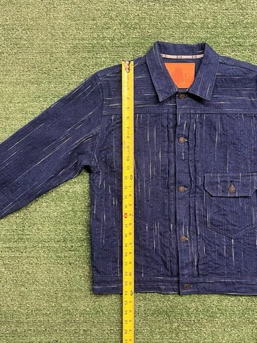 Studio D'Artisan Size 40 Kasuri Denim Indigo Hand Dyed Type 1 Jacket D4508 image 9