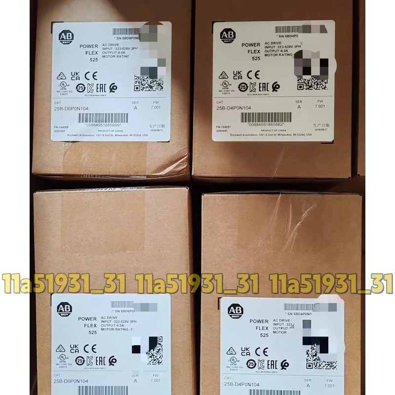 Allen Bradley 25B-D6P0N104 25B-D6P0N104 PowerFlex 525 2.2kW (3Hp) AC Drive Facto