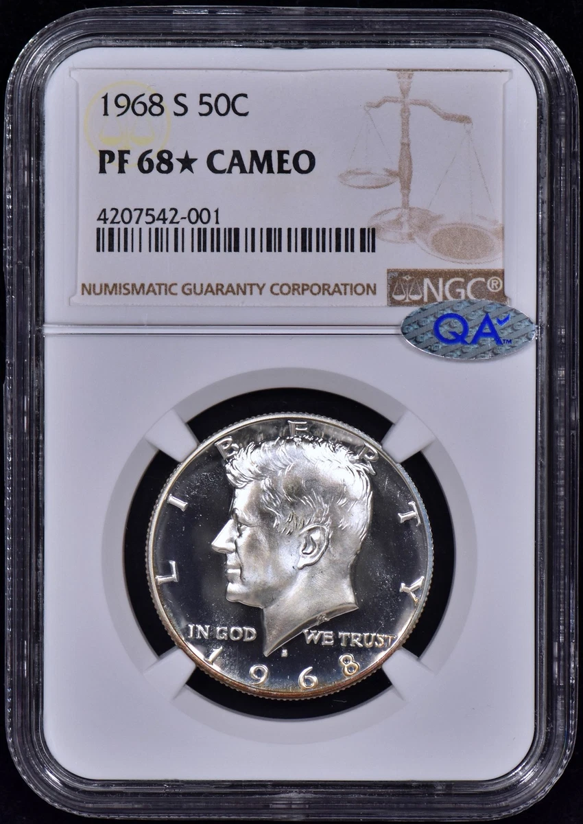1968年 ケネディ 50セント NGC PF69 サイン入りラベル Proof NGC 1968 Kennedy US Half Dollars (1964-Now) for sale | eBay