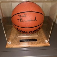 Nate Thurmond Autographed Basketball W/ Clear Display Case Golden State Warriors