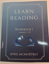 Learn Reading Workbook 1 Lessons 1-10 by April Mcmurtrey New w Slight Cover Wear