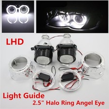 2x2.5 Angel Eye Bi-xenon Headlight Projector Lamp Lens Wlight Guide Inverter