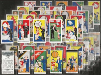 CARRERAS - FULL SET - AMUSANTE TRICKS & HOW TO DO THEM 1937 (50 KARTEN) TOP