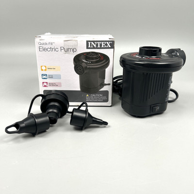 Intex Quick Fill Electric Air Pump 110-120V AC - 3 Nozzles - Inflate Deflate