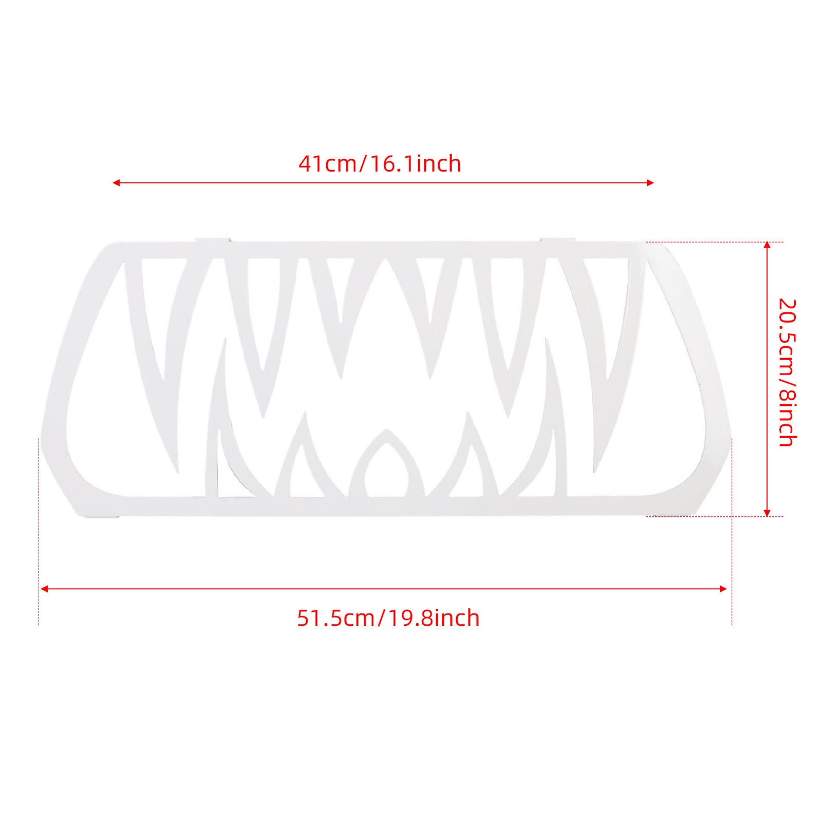 °Front Grille Teeth Insert Aluminum Powder Coated Cool Look Rustproof Long