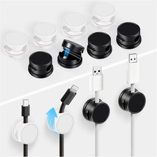 12 Pack Cord Organizer - Rotatable Magnetic Cable Clips Cord Holder, Adhesive Ca